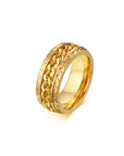 Anillo Cadena Giratoria Dorado