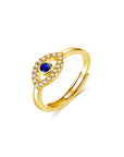 Anillo Dorado Ojo Turco Plata .925