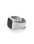 Anillo Acero Inox. Piedra Natural Ónix