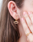 Anillo Dorado Ojo Turco Plata .925
