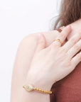 Anillo Dorado Ojo Turco Plata .925