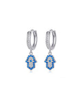 Pendientes Mano Hamsa Plata .925