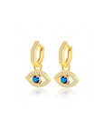 Pendientes Dorados Ojo Turco Plata .925