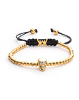 Pulsera Cráneo Dorado
