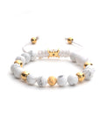 Pulsera Cuentas Howlita Blanca