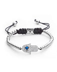 Pulsera Mano Hamsa Acero Inox.