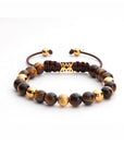 Pulsera Cuentas Ojo de Tigre Café