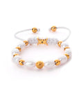 Pulsera Perlas Ovaladas Blancas
