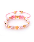 Pulsera Perlas Ovaladas Rosas