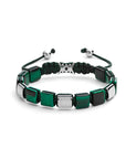 Pulsera Bloques Ojo de Tigre Verde