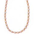 Collar Perlas Ovaladas Rosas