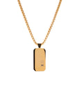Colgante Dorado Piedra Natural Ónix