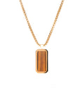 Colgante Dorado Piedra Natural Ojo de tigre café
