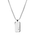 Colgante Acero Inox. Piedra Natural Ojo de tigre café