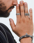 Anillo Acero Inox. Pluma Bohemia