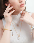 Pulsera Bloques Howlita Blanca