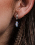 Pendientes Mano Hamsa Plata .925
