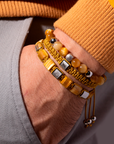 Pulsera Cuentas Ojo de tigre dorado