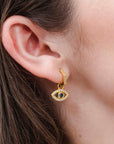 Pendientes Dorados Ojo Turco Plata .925