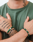 Pulsera Bloques Ojo de Tigre Verde