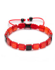 Pulsera Bloques Ágata Roja