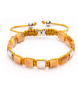 Pulsera Bloques Ojo de tigre dorado