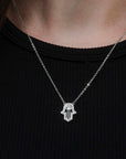 Cadena y dije Mano Hamsa Plata .925