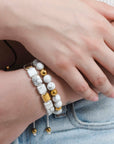 Pulsera Cuentas Howlita Blanca