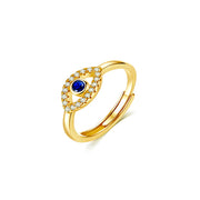 Anillo Dorado Ojo Turco Plata .925