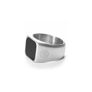 Anillo Acero Inox. Piedra Natural Ónix