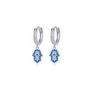 Pendientes Mano Hamsa Plata .925