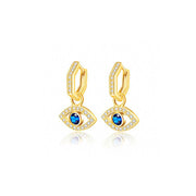 Pendientes Dorados Ojo Turco Plata .925