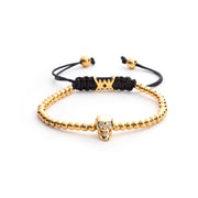 Pulsera Cráneo Dorado