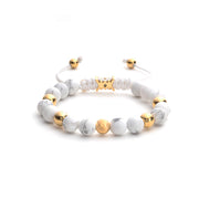 Pulsera Cuentas Howlita Blanca