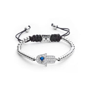 Pulsera Mano Hamsa Acero Inox.