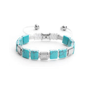 Pulsera Bloques Howlita Turquesa