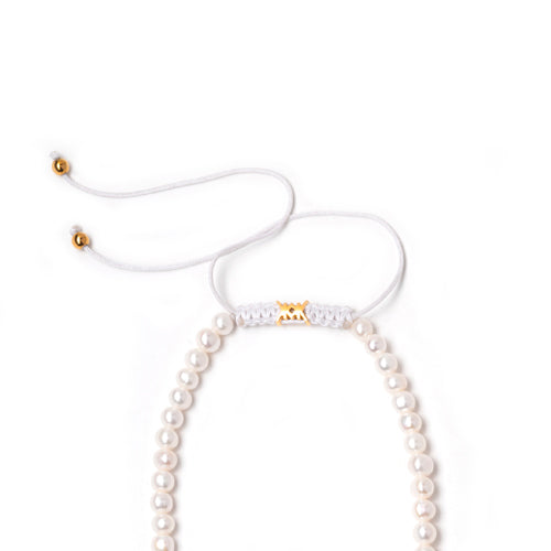 Collar Perlas Redondas Blancas