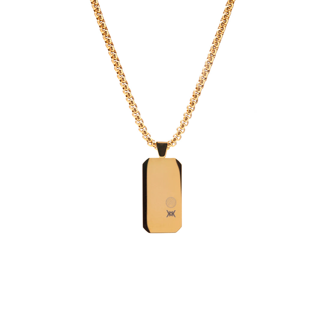 Colgante Dorado Piedra Natural Lapislázuli