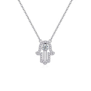 Cadena y dije Mano Hamsa Plata .925