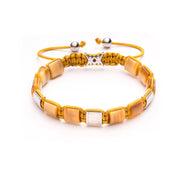 Pulsera Bloques Ojo de tigre dorado